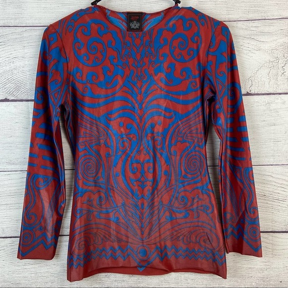 Jean Paul Gaultier Tops - Rare Jean Paul Gaultier fuzzi long sleeve shirt